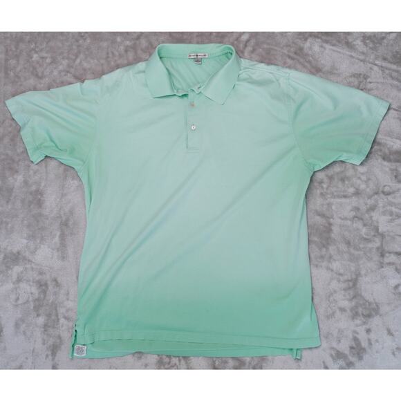 Peter Millar Green Seaside Wash Ombre Golf Willow Creek Polo Shirt Mens XL - Picture 1 of 11